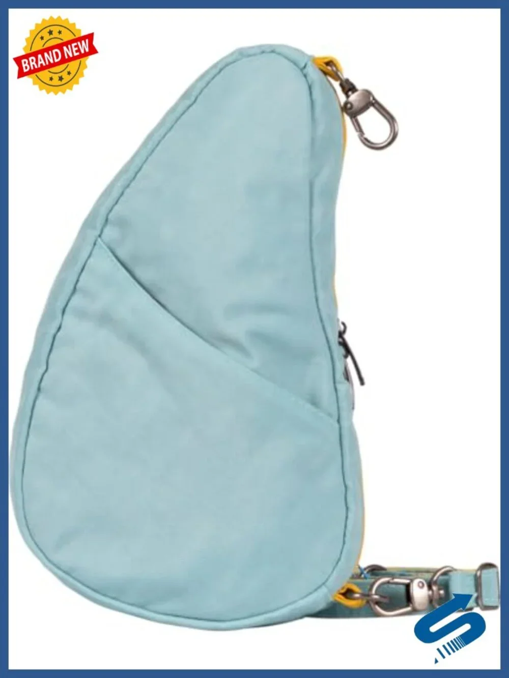 Nylon Ergonomic Crossbody Sling Bag with Adjustable Strap, Secure Zippered